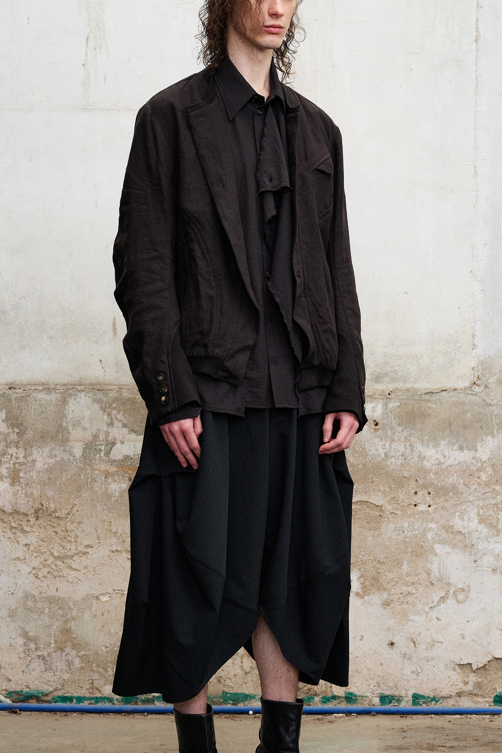 ILNya Nieternite Nifutur Pinstripe Balloon Skort Pants