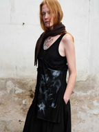 ILNya Nieternite Nifutur Deconstructed Graphic Knit Tank Top Black
