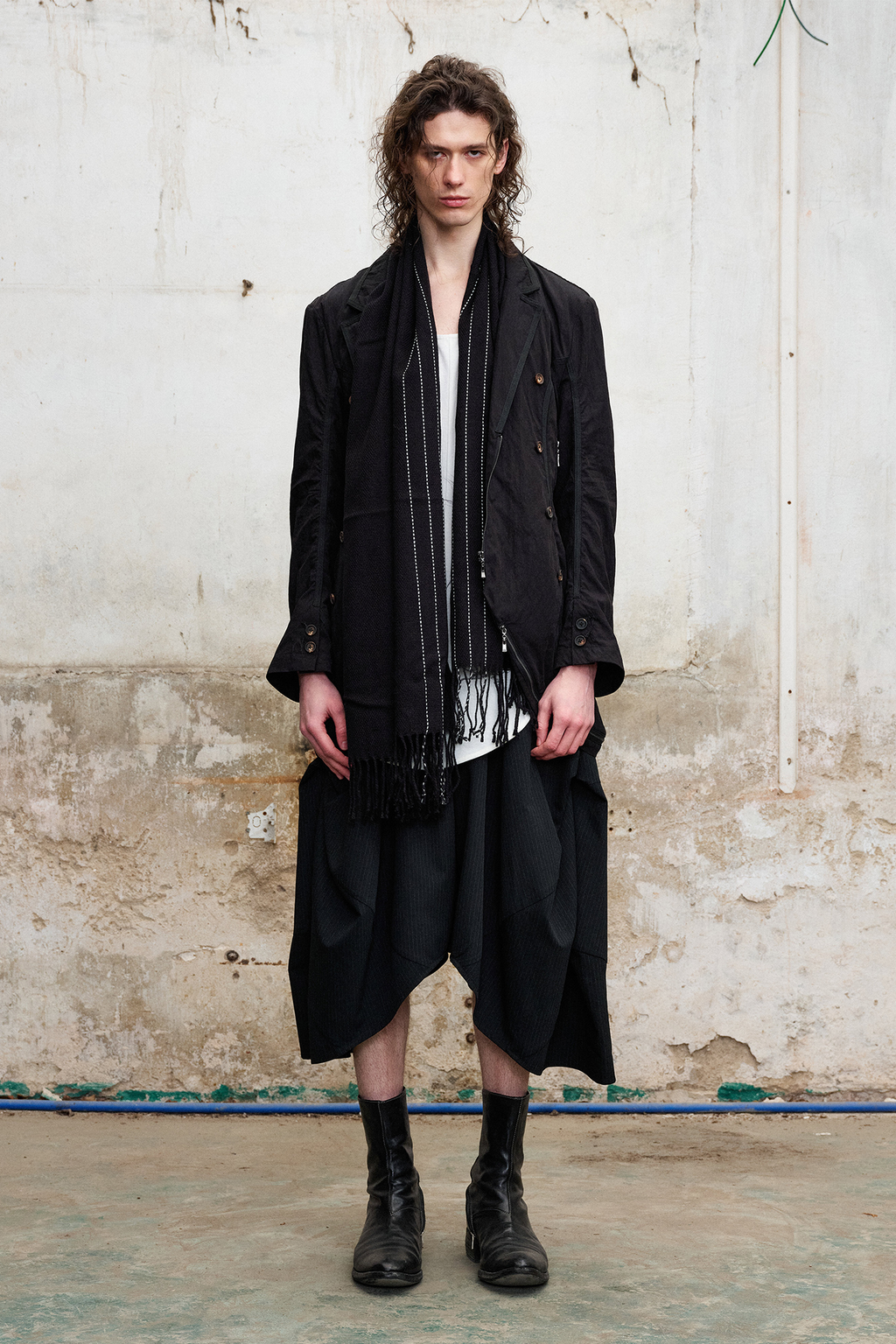 ILNya Nieternite Nifutur Pinstripe Balloon Skort Pants