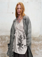 ILNya Nieternite Nifutur Deconstructed Graphic Knit Tank Top Gray