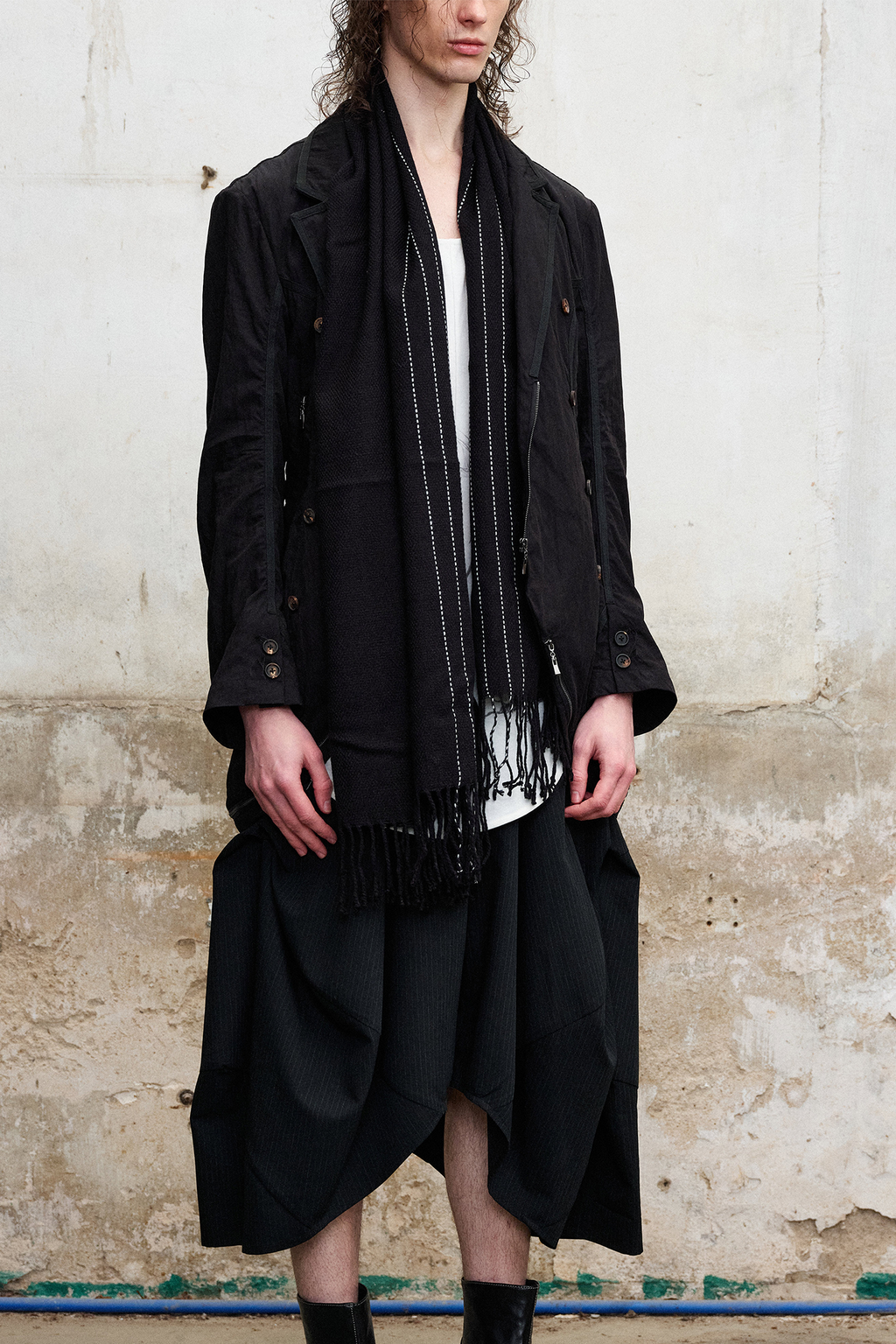 ILNya Nieternite Nifutur Pinstripe Balloon Skort Pants