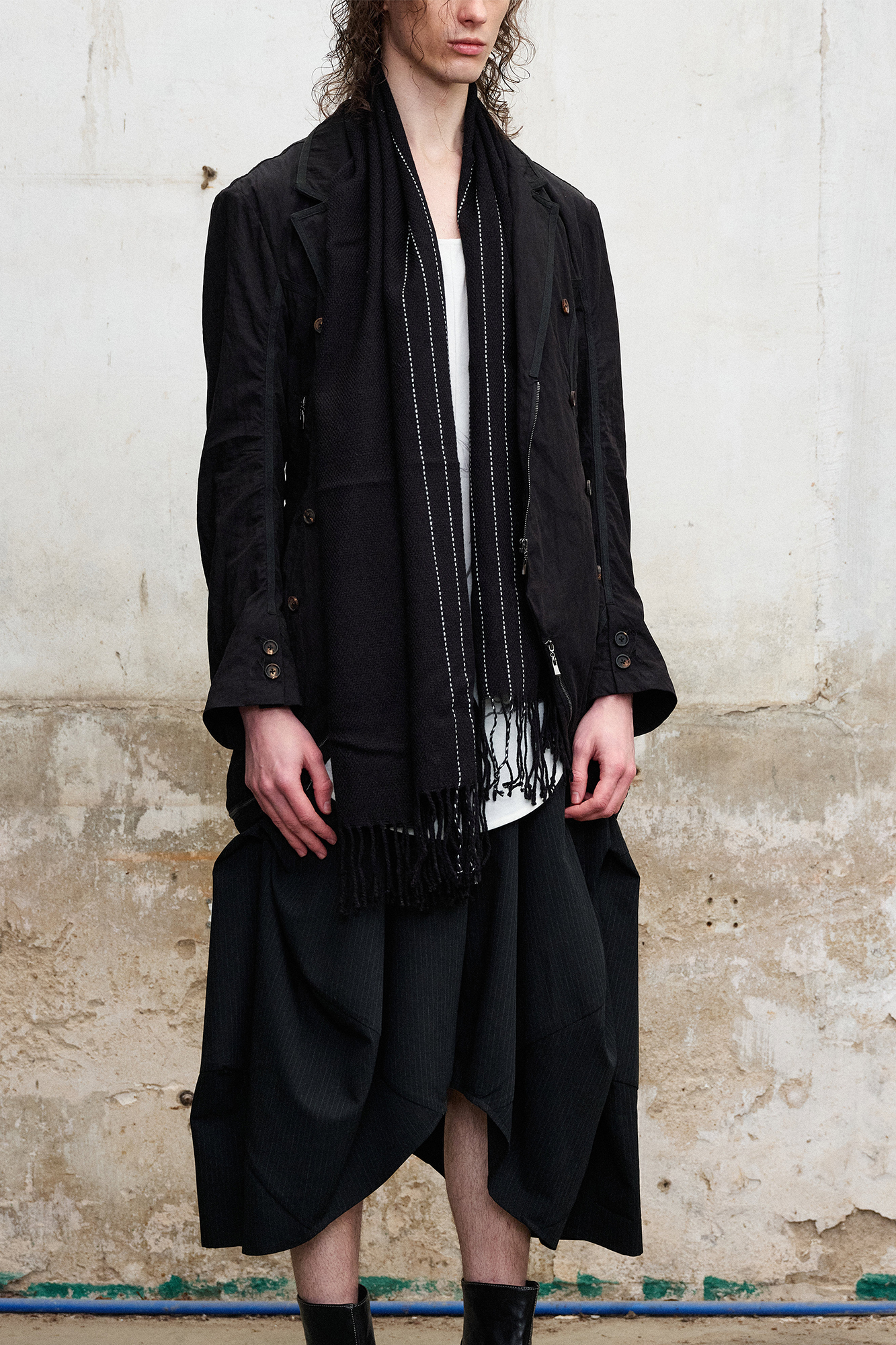 ILNya Nieternite Nifutur Pinstripe Balloon Skort Pants