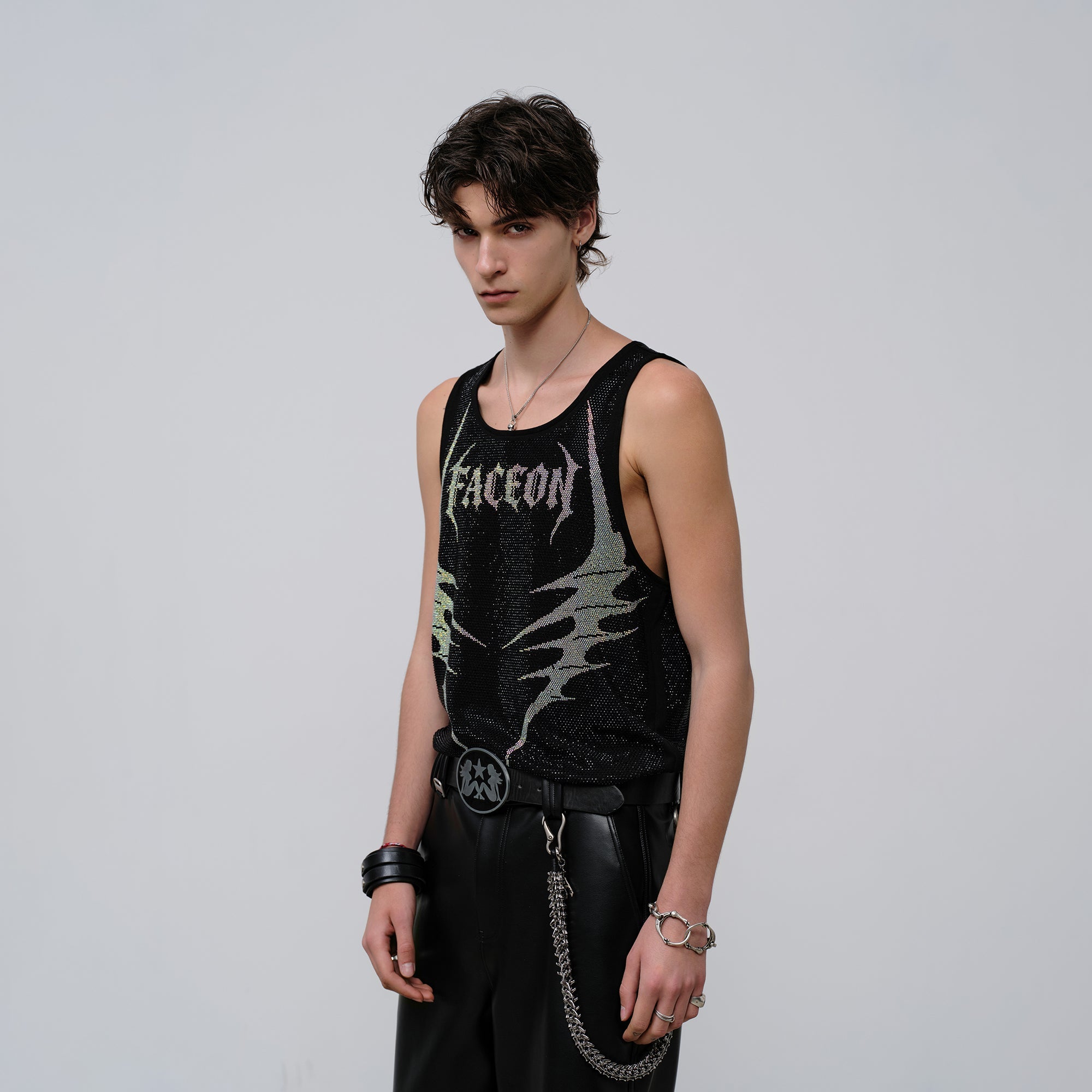 FACEONLAB Venom Diamond Punk Tank Black