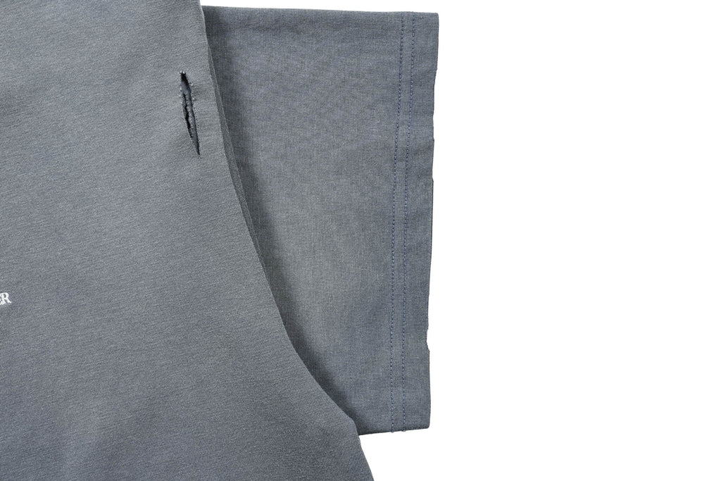 UNDERWATER Washed Ripped Gradient T-Shirt Blue