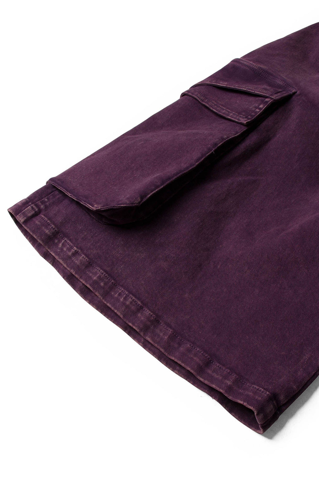 RELABEL Detachable Scarf Washed Multi-Pocket Wide-Leg Shorts