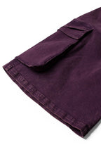 RELABEL Detachable Scarf Washed Multi-Pocket Wide-Leg Shorts