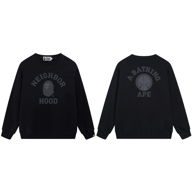 A Bathing Ape Neighborhood Graphic Crewneck Sweatshirt