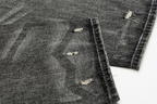 ME DA IGUAL Washed Destroyed Patch Straight-Leg Jeans
