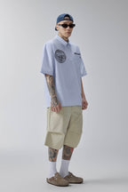 F2CE Pinstriped Half-Zip Polo Pocket T-Shirt