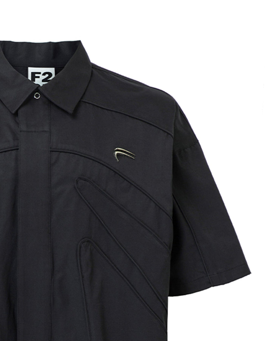 F2CE Spliced Metal Logo Half Shirt