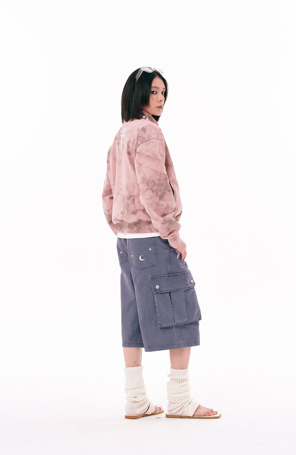 PASET Unicorn Embroidered Cargo Shorts