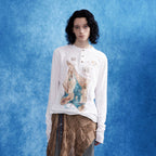 OIPWORD Treasure Map Henley Long-Sleeve Tee