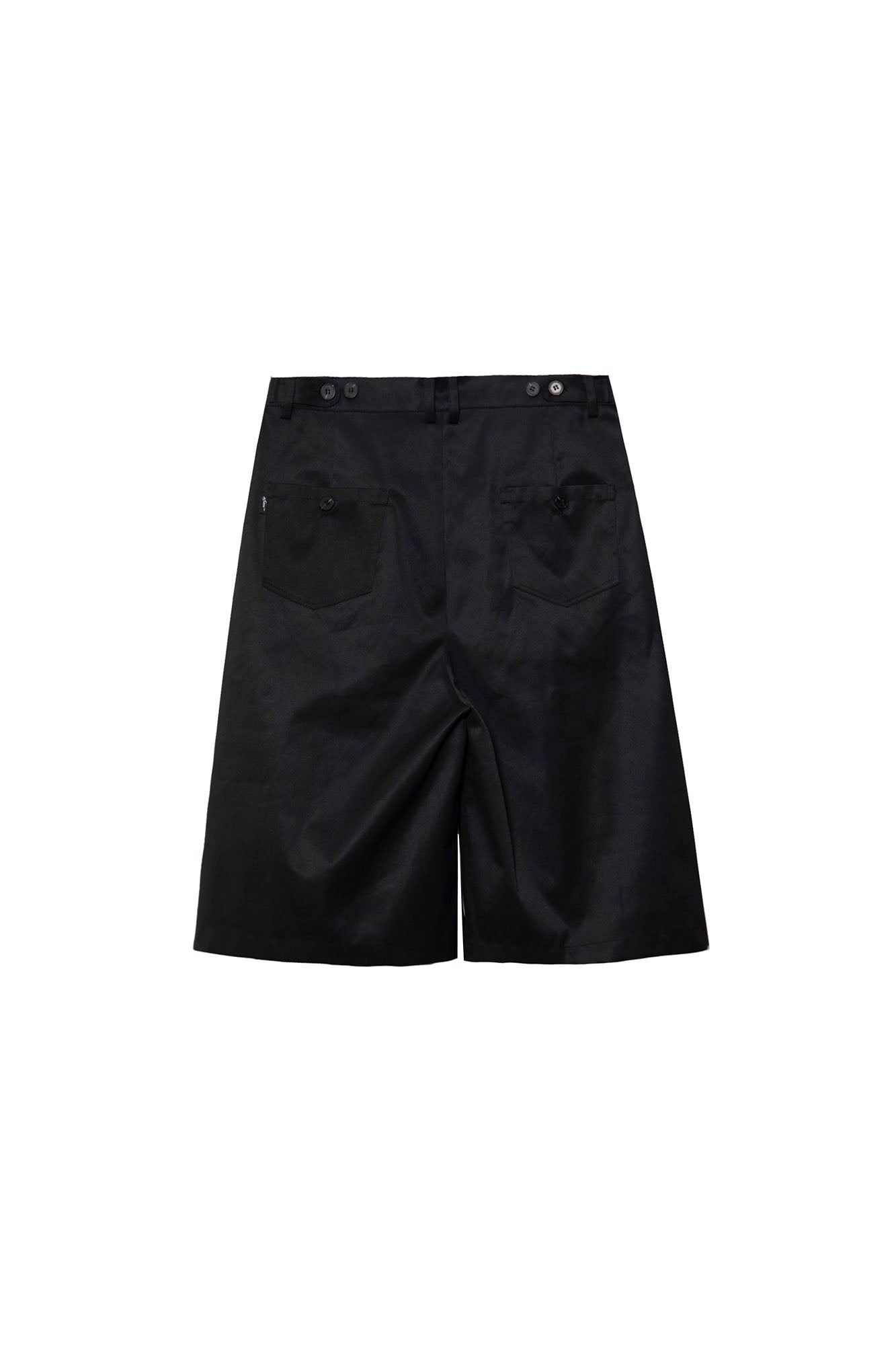 ASSEEN Pleated Wide-Leg Bermuda Shorts