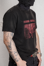 UNDERWATER Washed Distressed Graphic T-Shirt