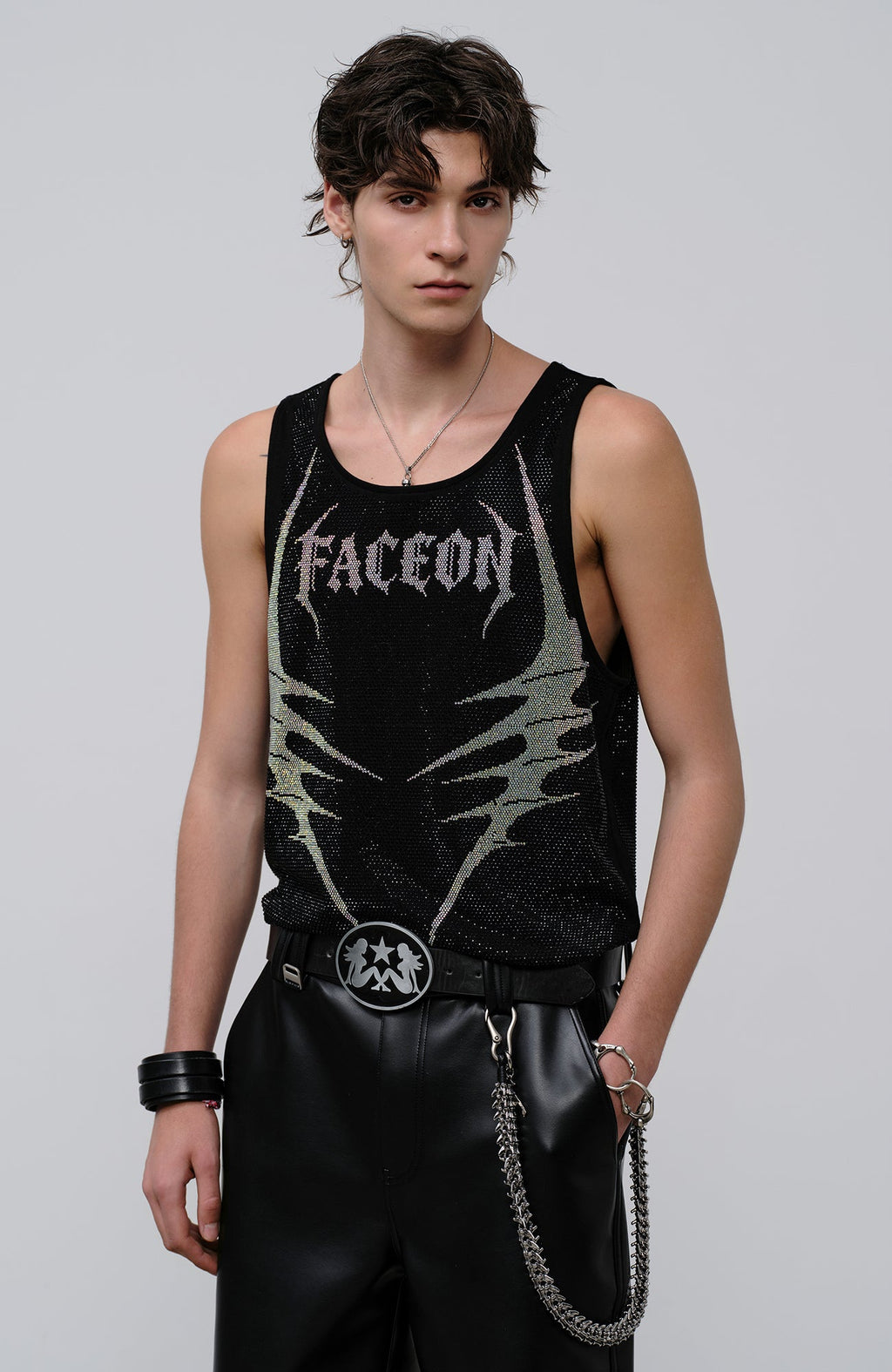 FACEONLAB Venom Diamond Punk Tank Black