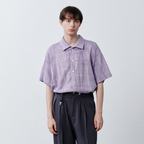 GRAINMUSTARD Crinkled Linen-Cotton Half Shirt