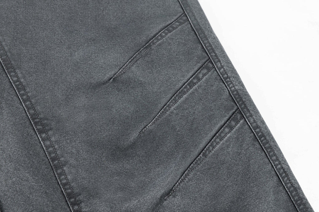 ESAIAS Claw Washed Panel Straight-Leg Pants