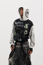 DND4DES Rockstar Full-Print Contrast Hoodie
