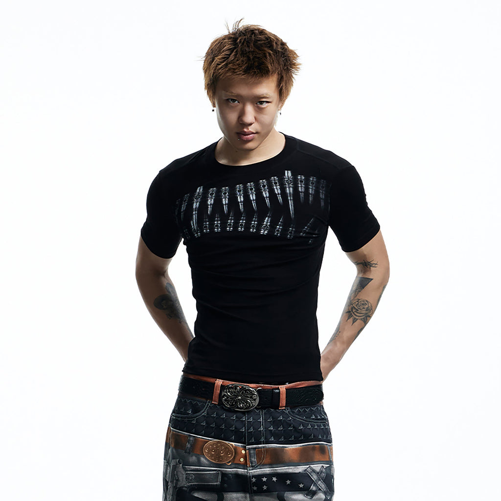 DND4DES Slim Bullet Graphic Wool-Blend Tee