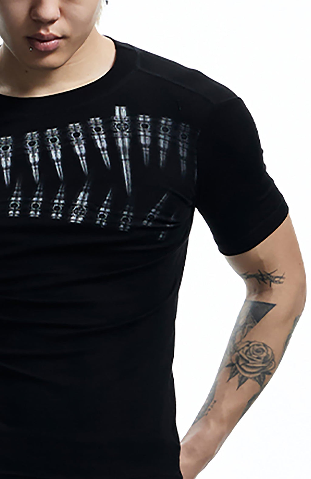 DND4DES Slim Bullet Graphic Wool-Blend Tee