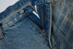CLP Diamond Distressed Straight-Leg Jorts
