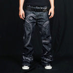 VINKID Embroidered Dove Stitched Selvedge Jeans
