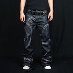 VINKID Embroidered Dove Stitched Selvedge Jeans