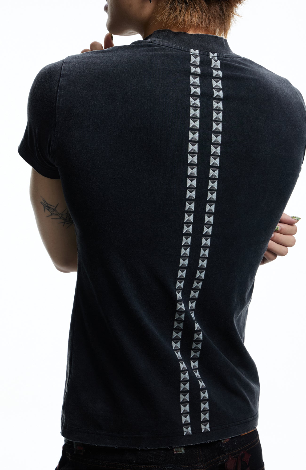 DND4DES Punk Stud Lips Print T-Shirt