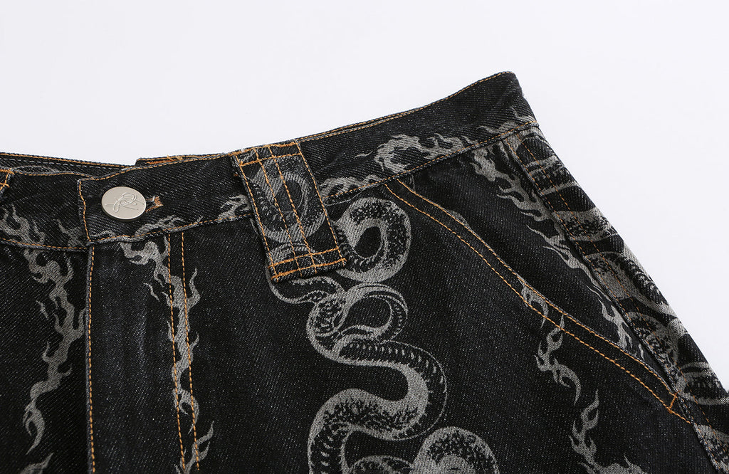 CYCYCY Serpentine Strap Buckled Flared Jeans