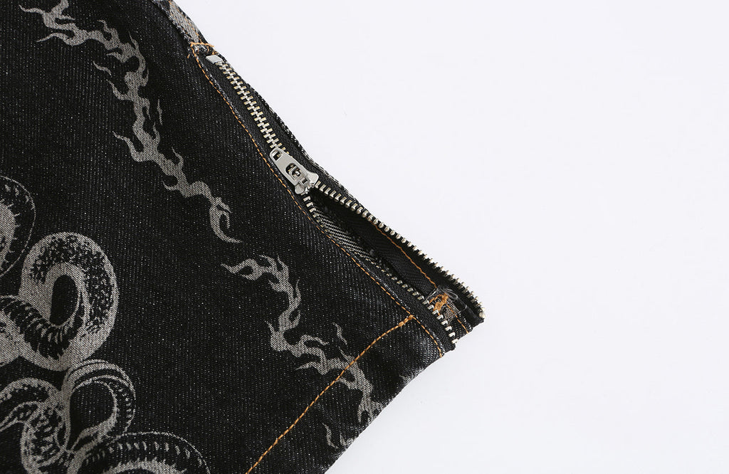 CYCYCY Serpentine Strap Buckled Flared Jeans