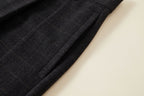 OPICLOTH Plaid Crinkled Wide-Leg Trousers