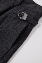 OPICLOTH Herringbone Pleated Wool-Blend Trousers