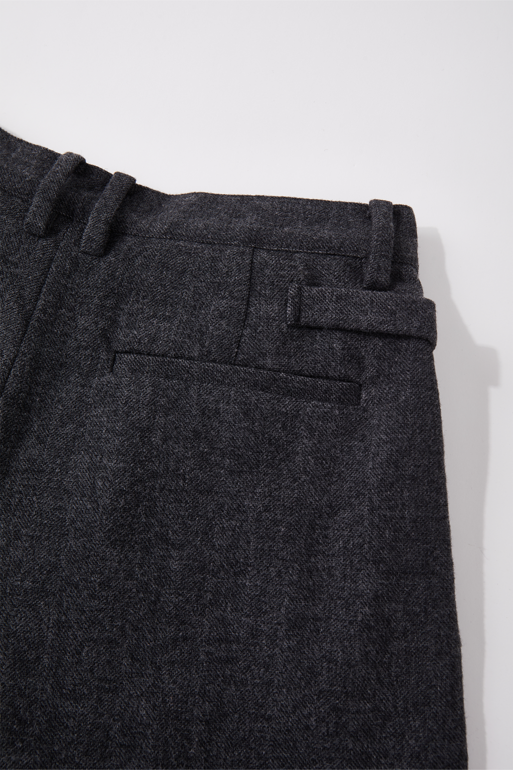 OPICLOTH Herringbone Pleated Wool-Blend Trousers