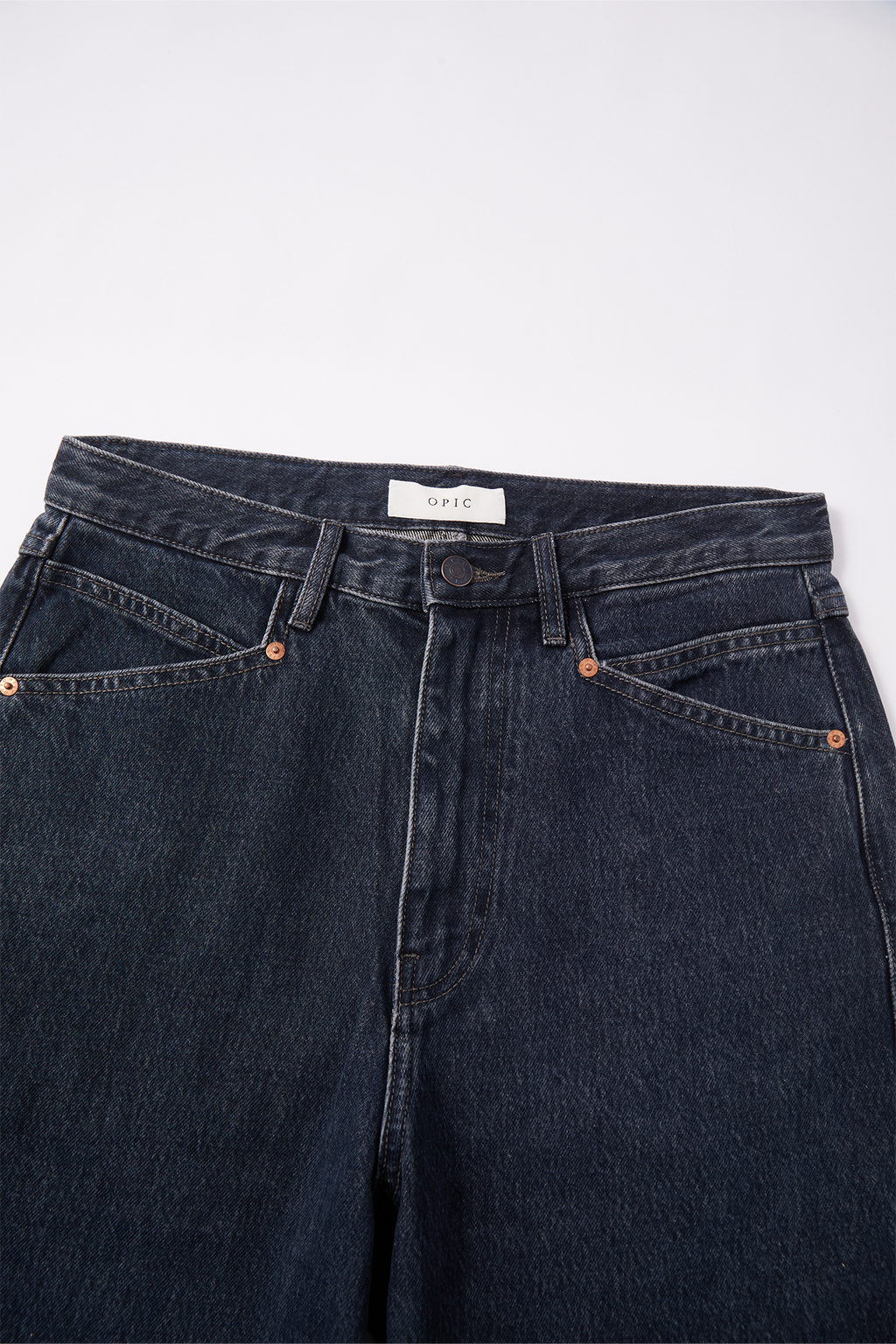 OPICLOTH Retro Washed Straight-Leg Jeans