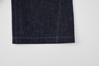 OPICLOTH Essential Stitched Cropped Raw Jeans