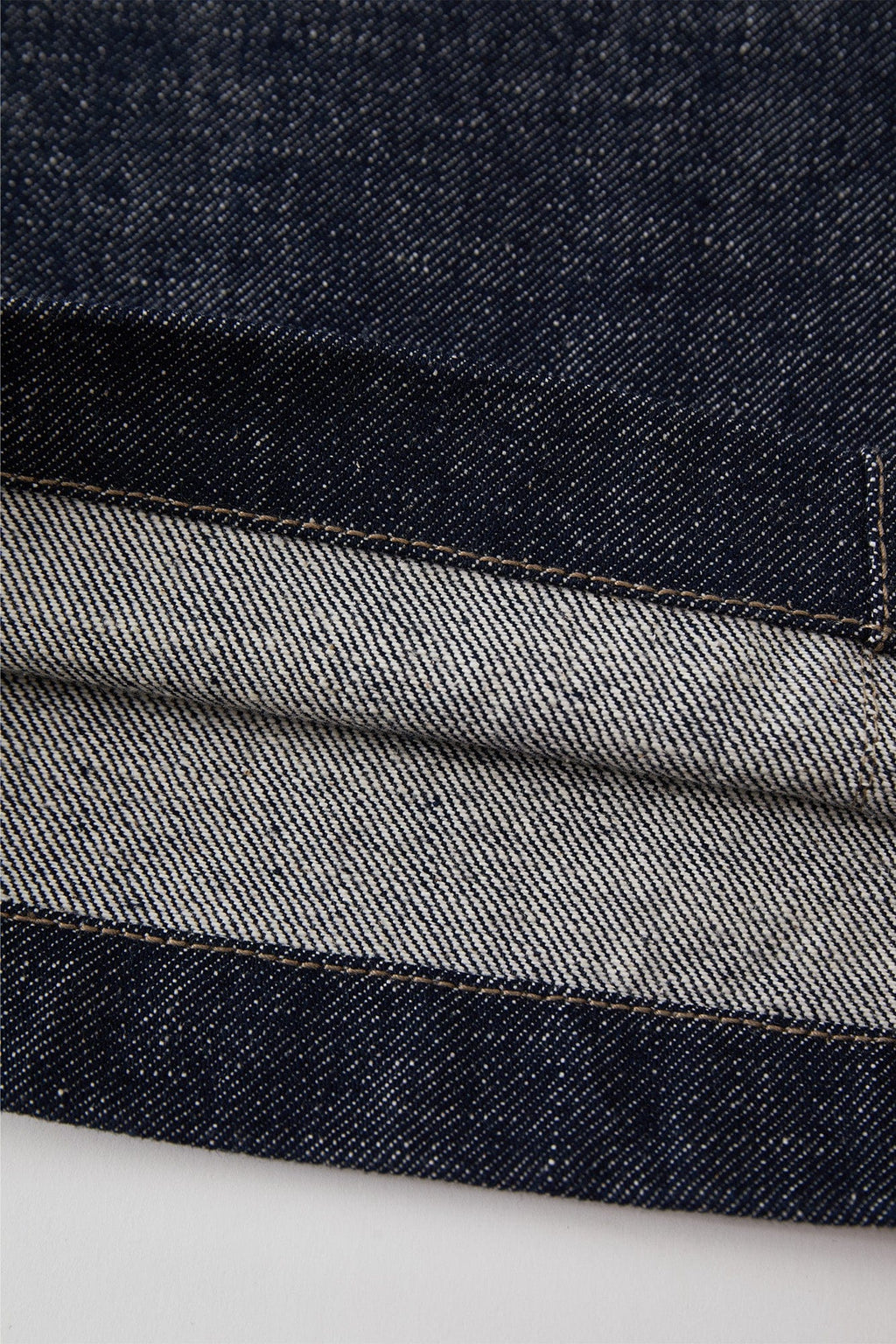 OPICLOTH Essential Stitched Cropped Raw Jeans