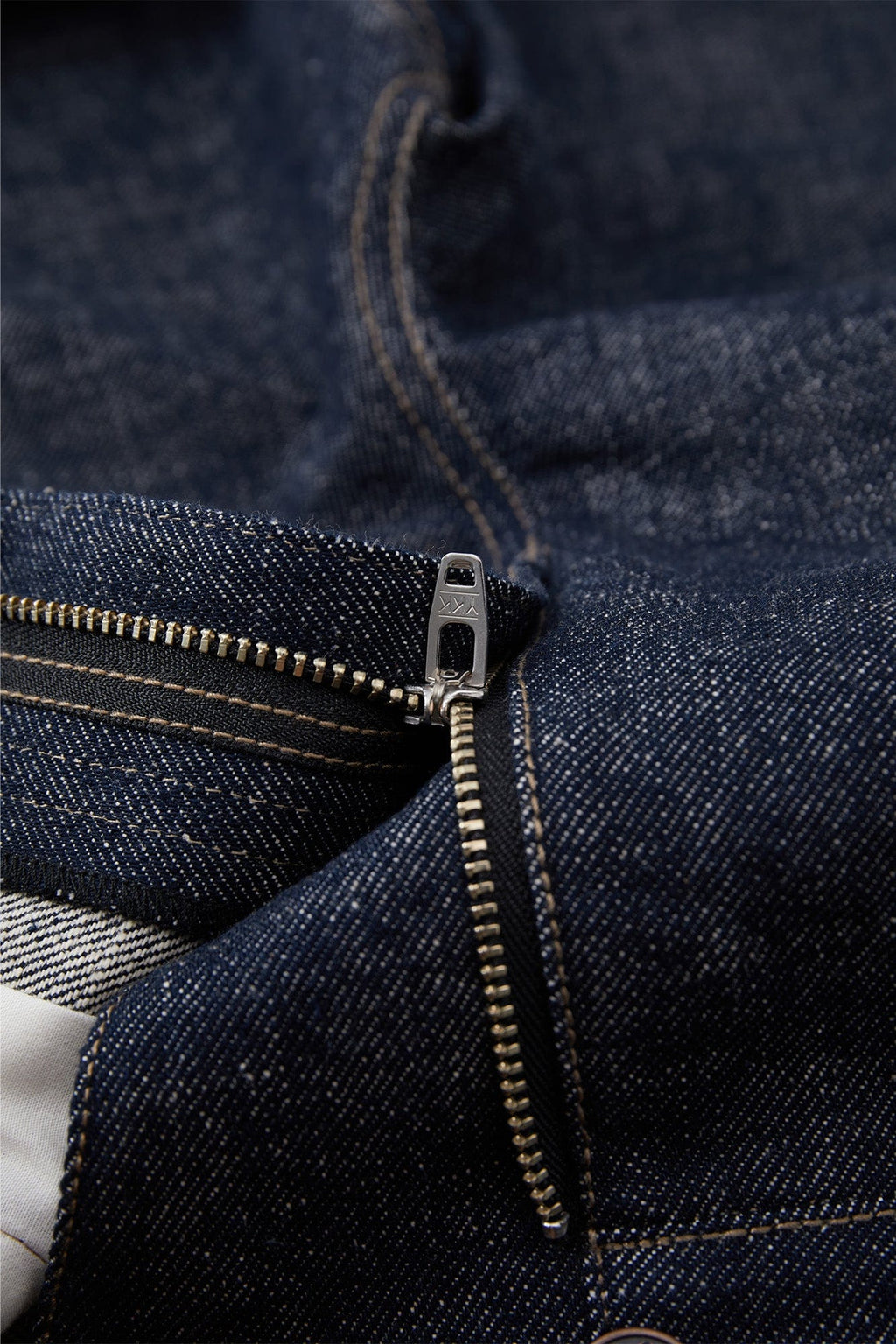 OPICLOTH Essential Stitched Cropped Raw Jeans