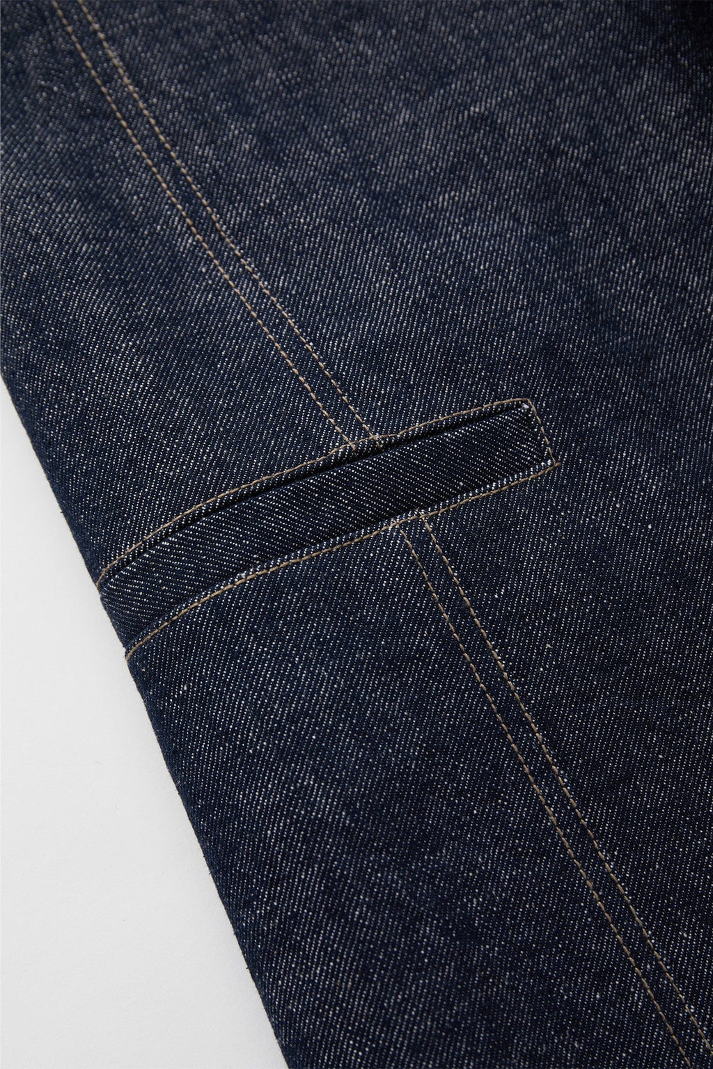 OPICLOTH Essential Stitched Cropped Raw Jeans
