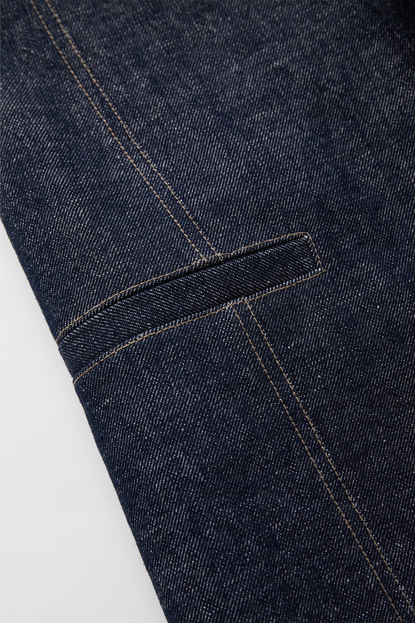 OPICLOTH Essential Stitched Cropped Raw Jeans