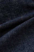 OPICLOTH Essential Stitched Cropped Raw Jeans