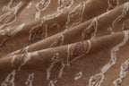 OPICLOTH Retro Woodgrain Full-Print Ruffle Half Shirt