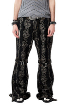CYCYCY Serpentine Strap Buckled Flared Jeans