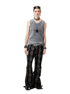 CYCYCY Serpentine Strap Buckled Flared Jeans