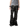 CYCYCY Serpentine Strap Buckled Flared Jeans