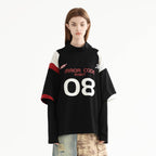 ERROR CODE ROBOT Button-Seam Contrast Detachable-Sleeve Tee