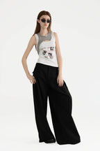 ERROR CODE ROBOT Sketch Collage Asymmetrical Layered Tank Top
