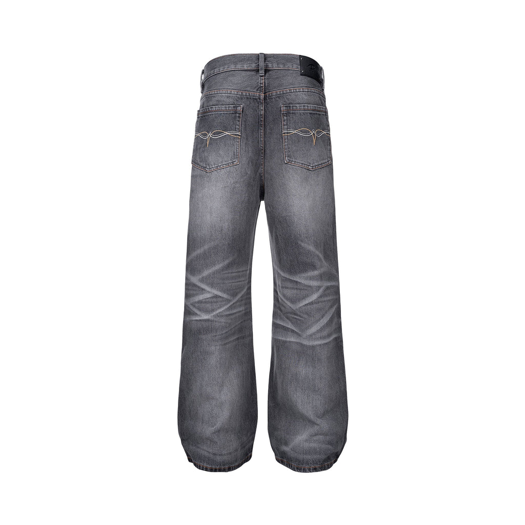 CATSSTAC Classic Whiskering Washed Jeans