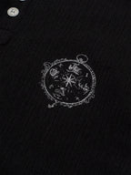 IN EXISTENCE Raw Hem Henley Long-Sleeve Tee