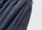 SAVAGEGROWTHWORLD Distressed Pleated Drawstring Baggy Pants