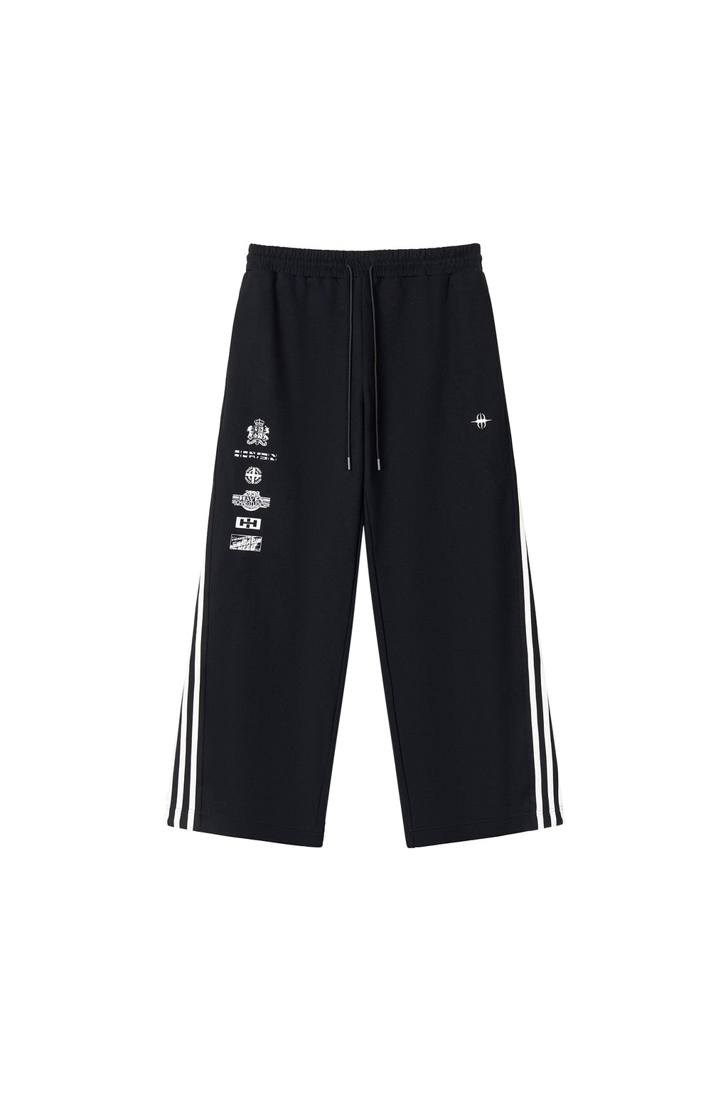 SAVAGEGROWTHWORLD Back-Arc Striped Graphic Track Pants
